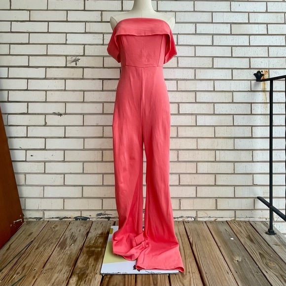 NWOT Peach Cowl Neck Jumpsuit Emory Park Sleeveless Off Shoulder Romper Dress - Picture 4 of 12